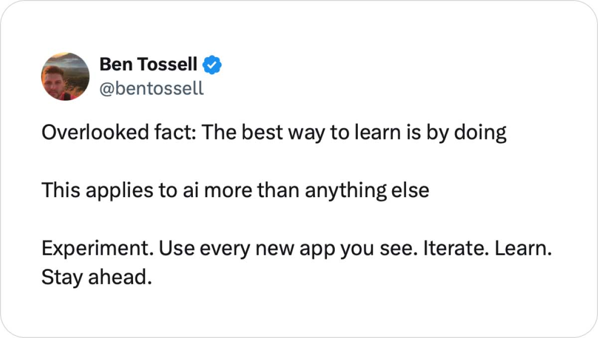 Ben Tossell tweet
